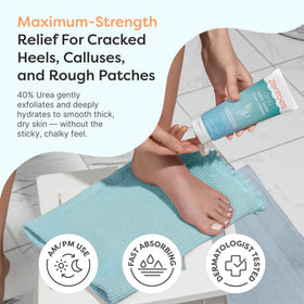 ZenToes cream texture swipe on skin, showing non-greasy absorption and smooth finish