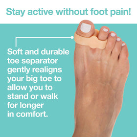 ZenToes close-up of double-loop design for secure fit and stability