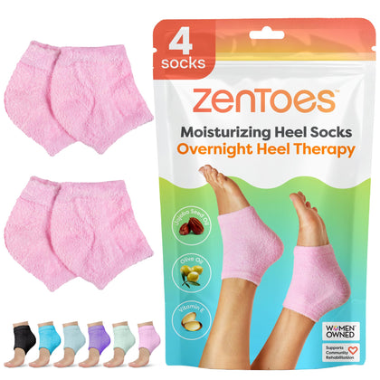 ZenToes front packaging in fuzzy pink showing product and comfort benefit