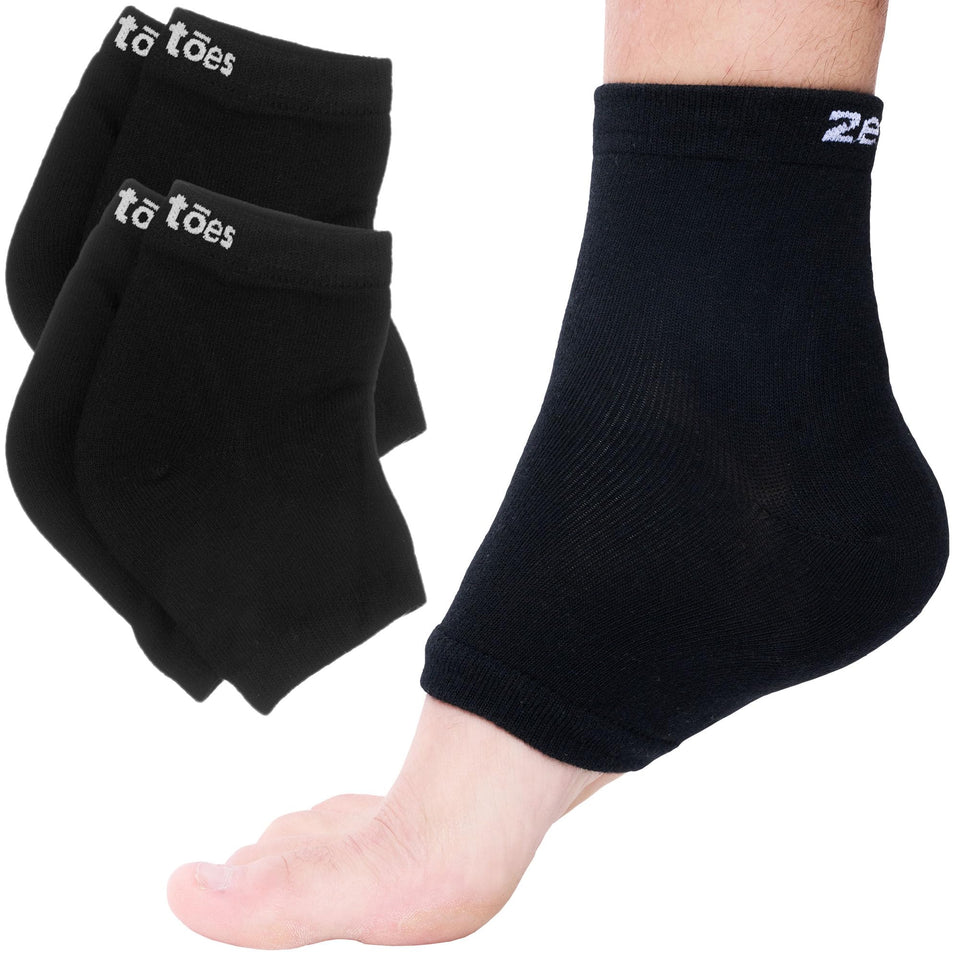 ZenToes front packaging in black showing product and comfort benefits