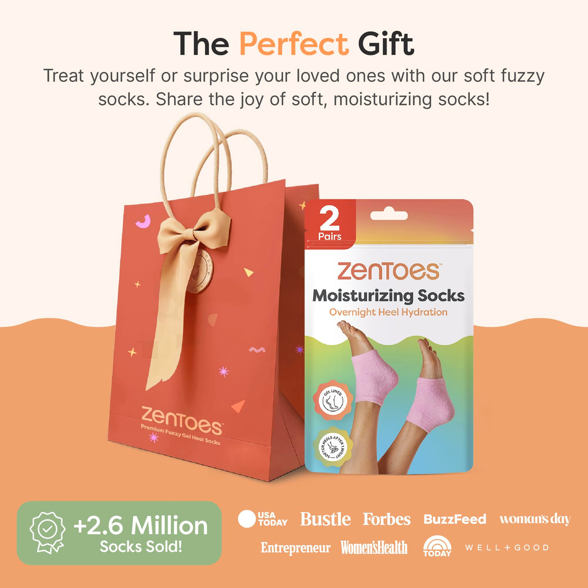 ZenToes presented as a gift box staged setting perfect for gifting