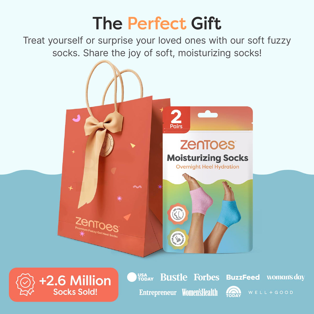 ZenToes gift-ready box in spa setting as thoughtful relaxation gift