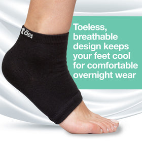 ZenToes moisturizing socks in use during nighttime relaxation routine