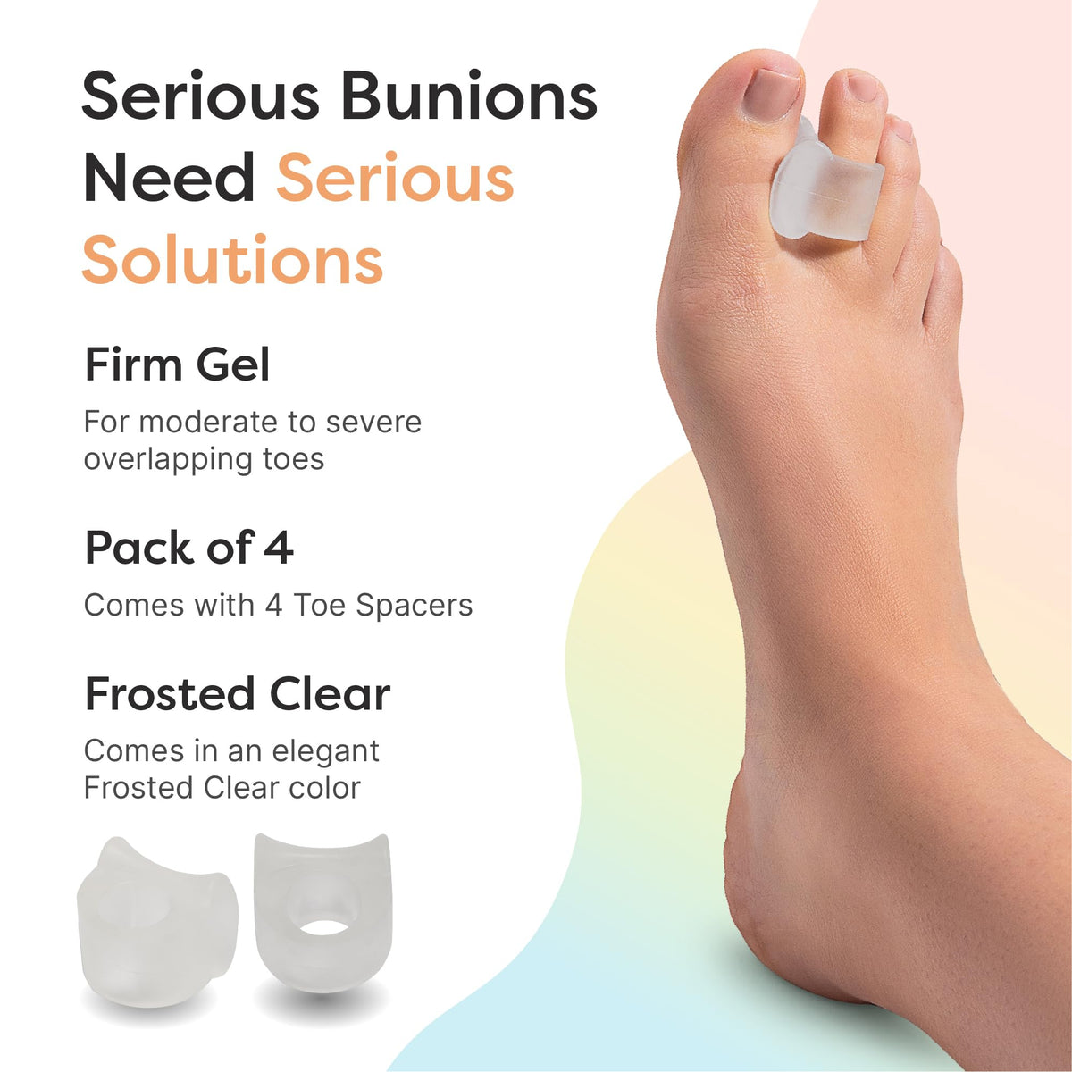 ZenToes separators inside sneaker illustrating comfortable shoe fit