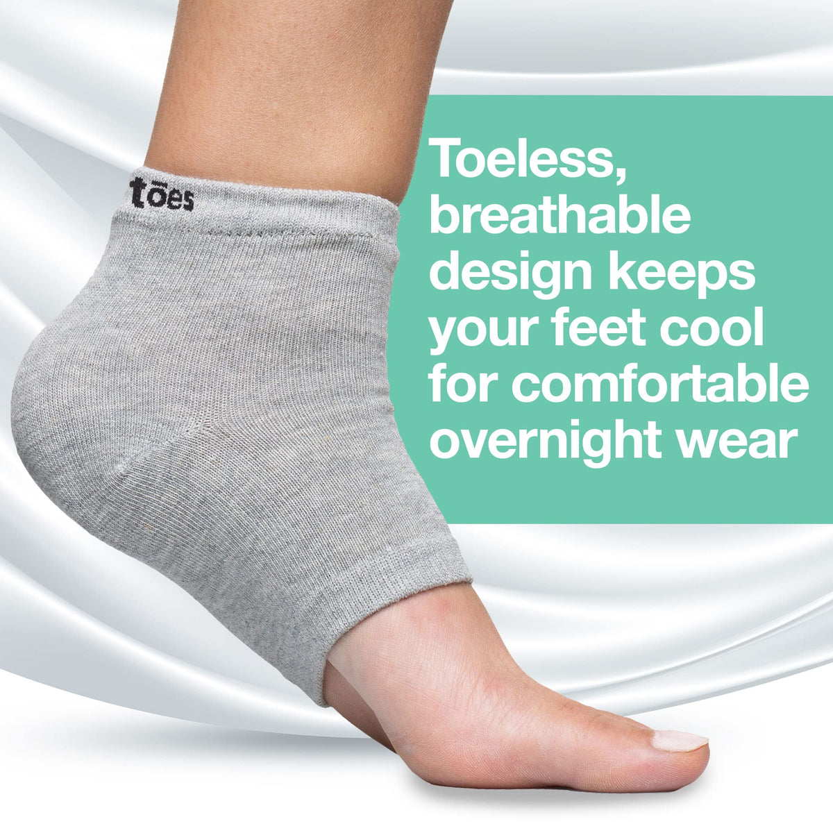ZenToes socks held in hand for scale to demonstrate one-size-fit comfort