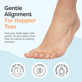 ZenToes close-up of SEBS gel texture highlighting soft cushion comfort