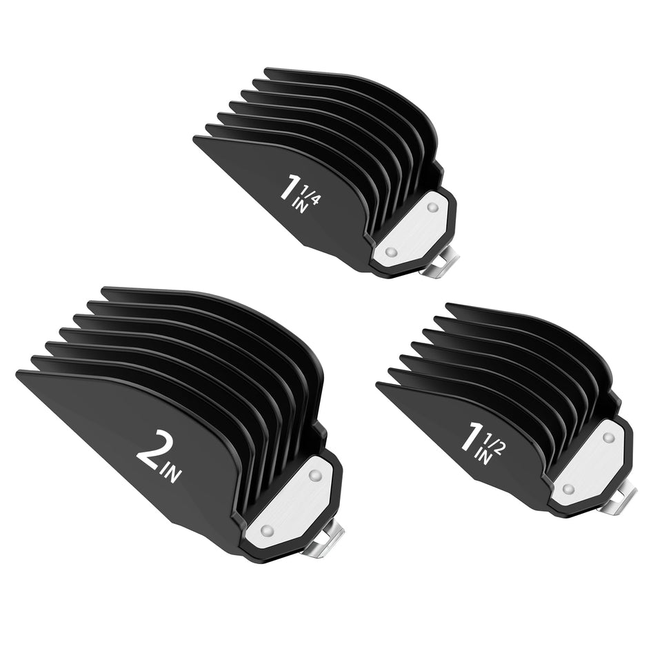 Zerika front view packaged guards showing three sizes and durable build benefit