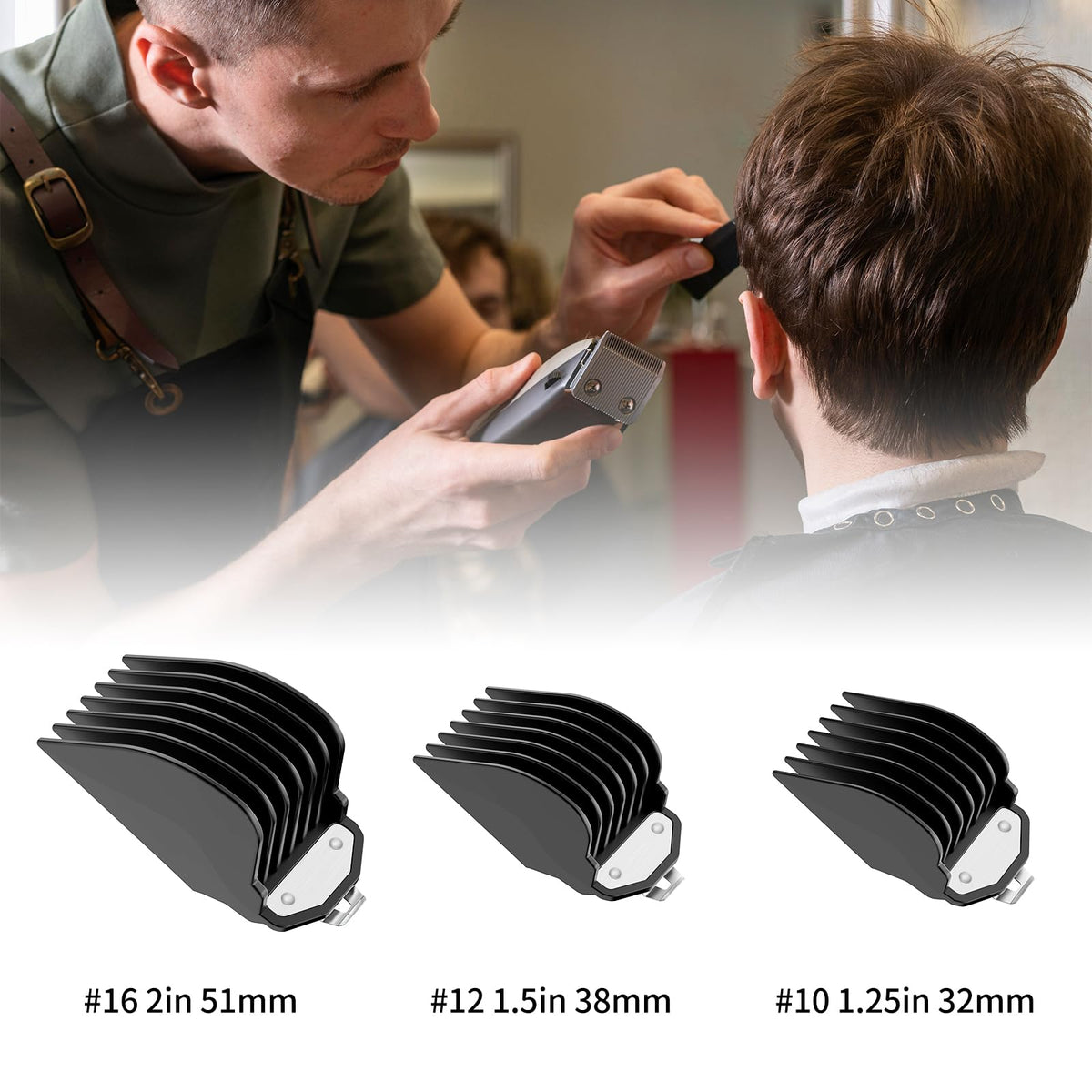 Zerika trimmer comb in salon on client showing professional-grade performance