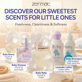 Zermat Boby ingredients and claims icons emphasizing cruelty-free and gentle formula