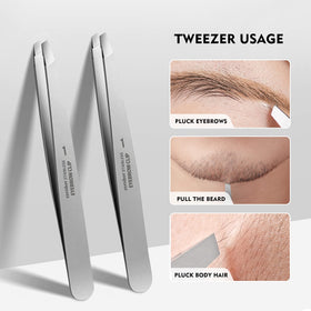 ZERNBER close-up of tweezer tips showing perfect alignment for accurate hair removal