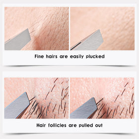 ZERNBER etched inner-tip detail gripping a fine hair for reliable slip-free extraction