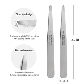 ZERNBER tweezers next to a hand showing size and ergonomic grip for comfortable use