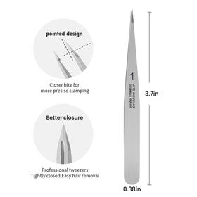 ZERNBER tweezers removing a splinter illustrating secure grasp and safe extraction benefit