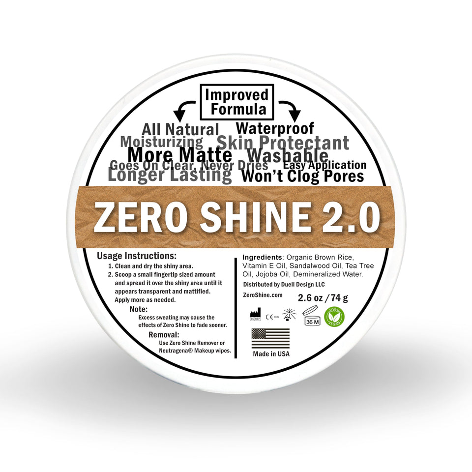 Zero Shine front packaging showing jar and brand for matte control