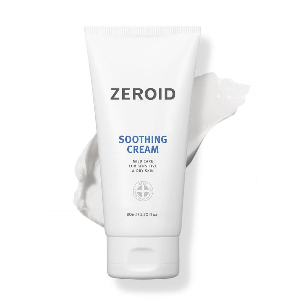 ZEROID front packaging showing 80ml tube and calming benefits
