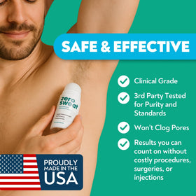 ZeroSweat protected shirt sleeve representing fewer sweat stains and fresh appearance