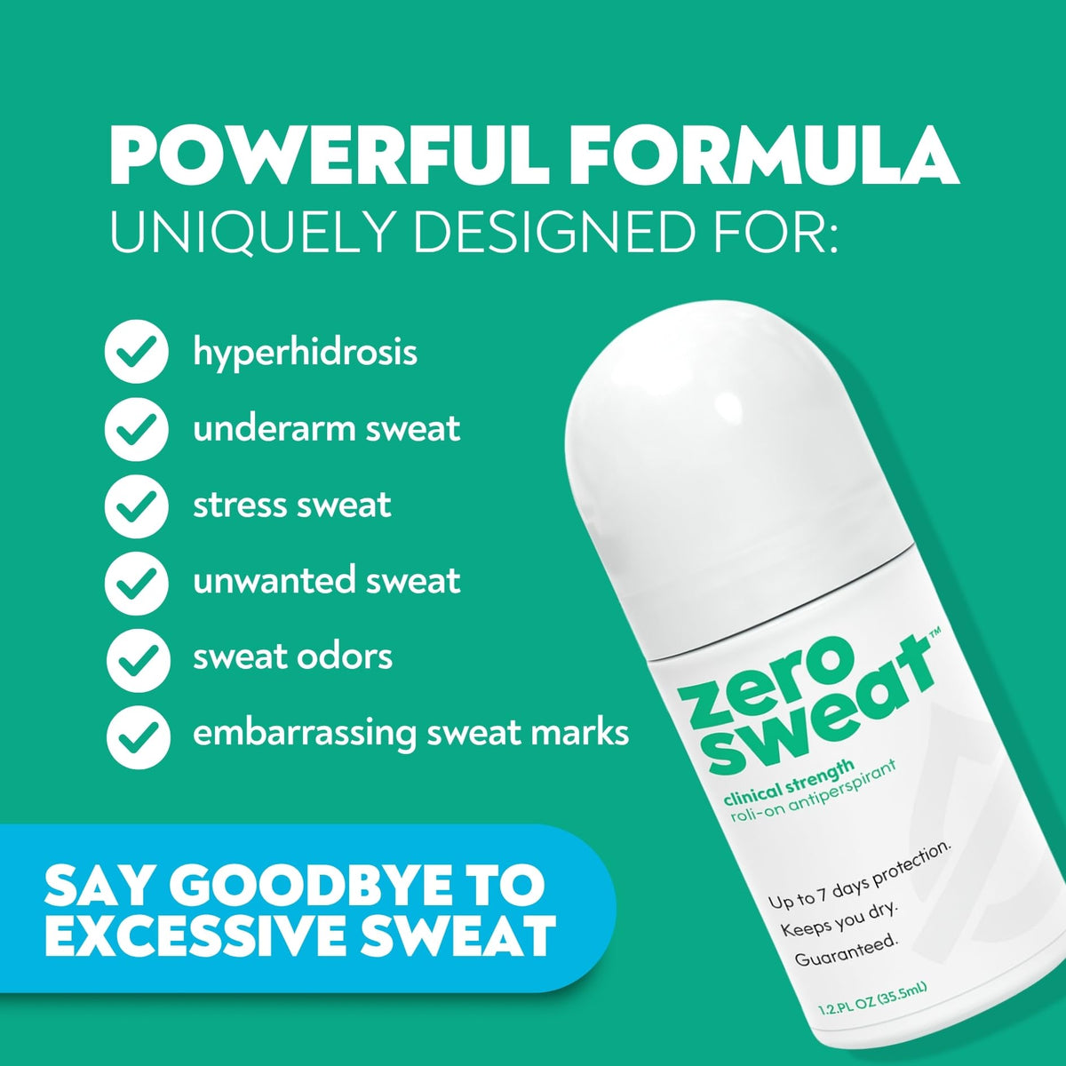ZeroSweat stick texture close-up showing smooth formula for precise application
