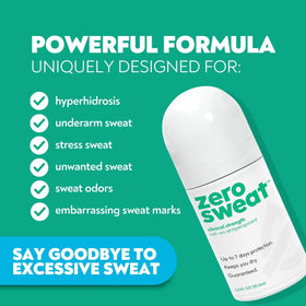 ZeroSweat stick texture close-up showing smooth formula for precise application