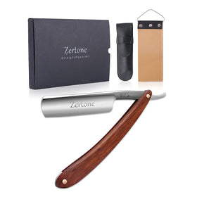 Zertone front package showing razor and strop, ready for gift giving