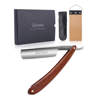 Zertone front package showing razor and strop, ready for gift giving
