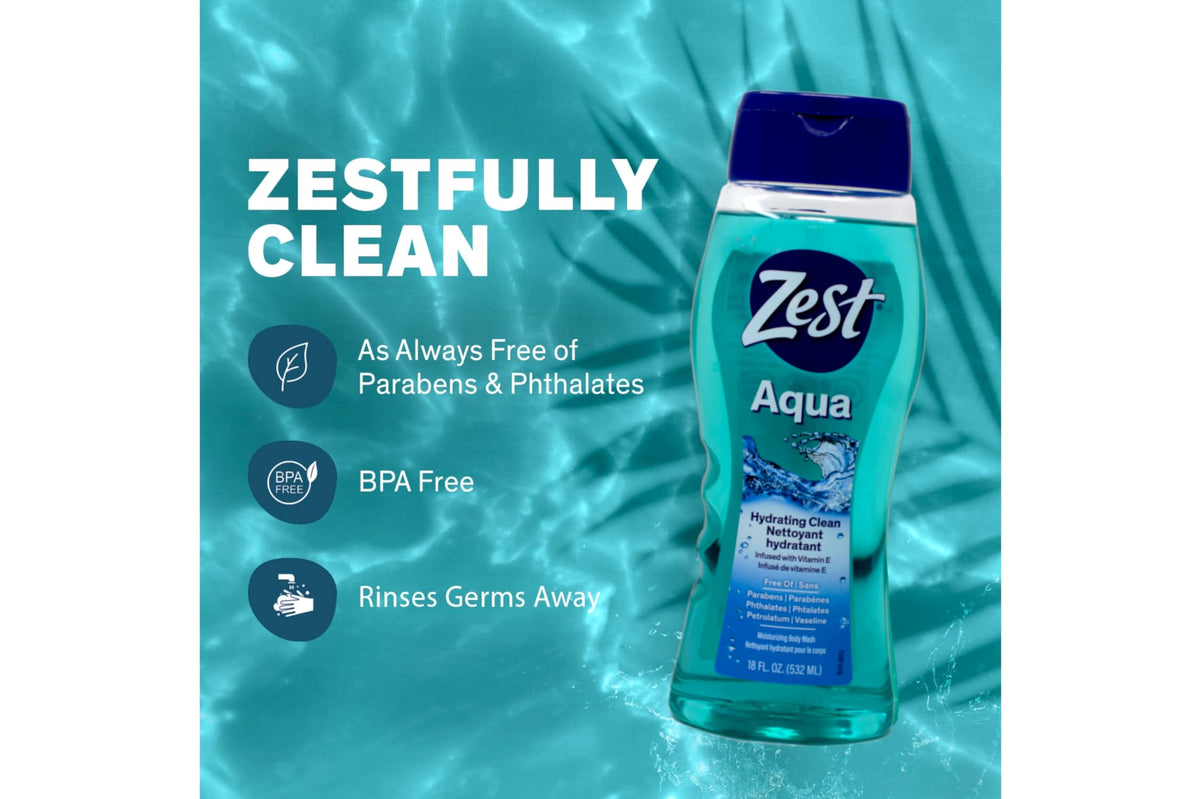 Zest Aqua waves concept image conveying crisp fragrance benefit