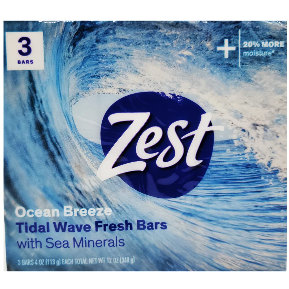 Zest front packaging showing three bars and clean scent benefit