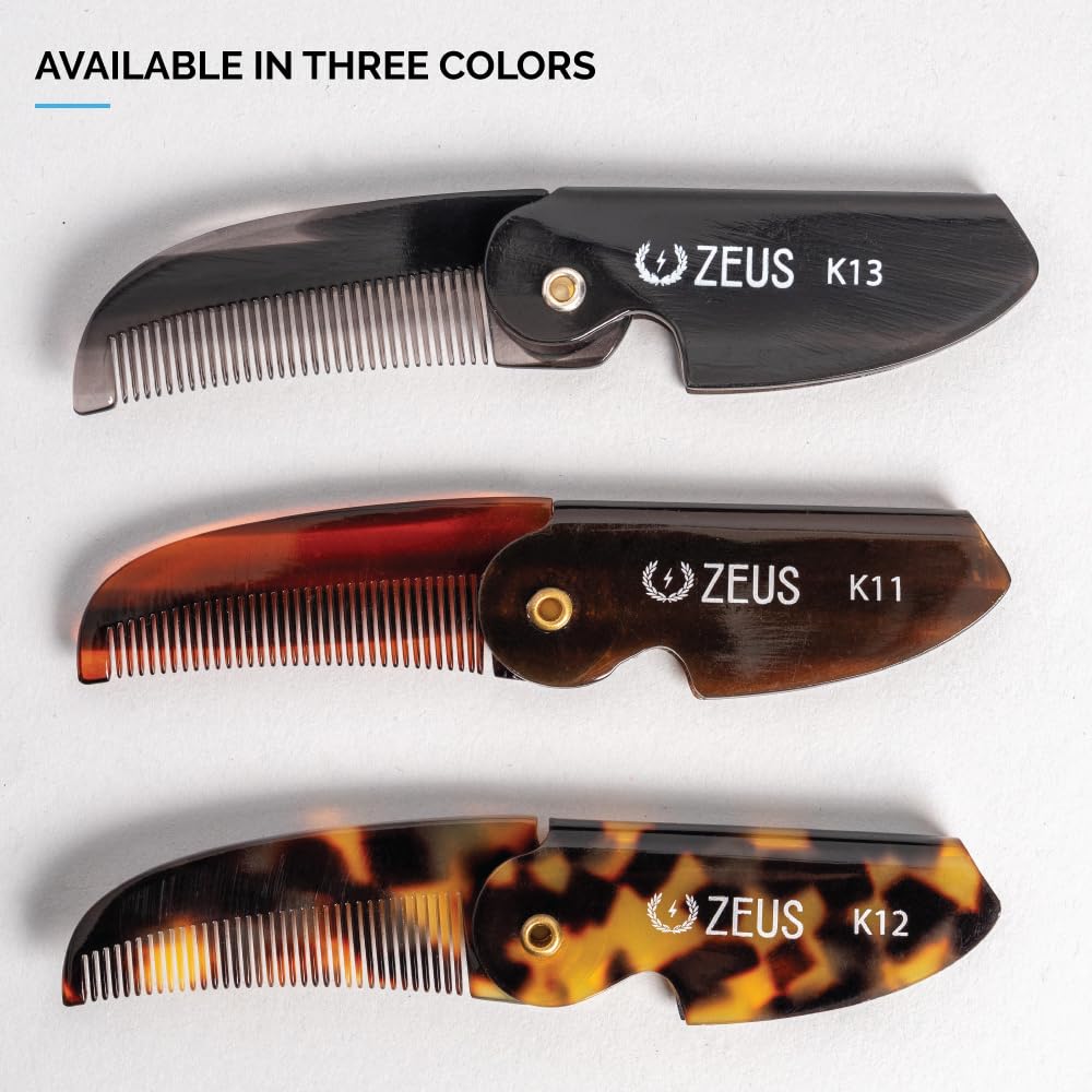 ZEUS comb in travel kit lifestyle image conveys quick touch-up grooming benefit