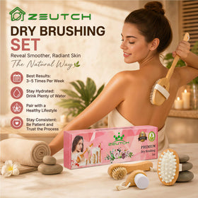 Zeutch brushes hanging to dry in bathroom for proper care and longevity