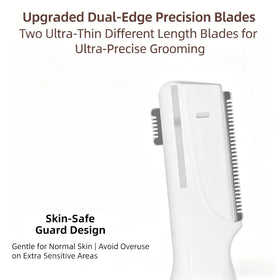 ZEXELLER close-up of R-type obtuse-angle blade, protects sensitive skin