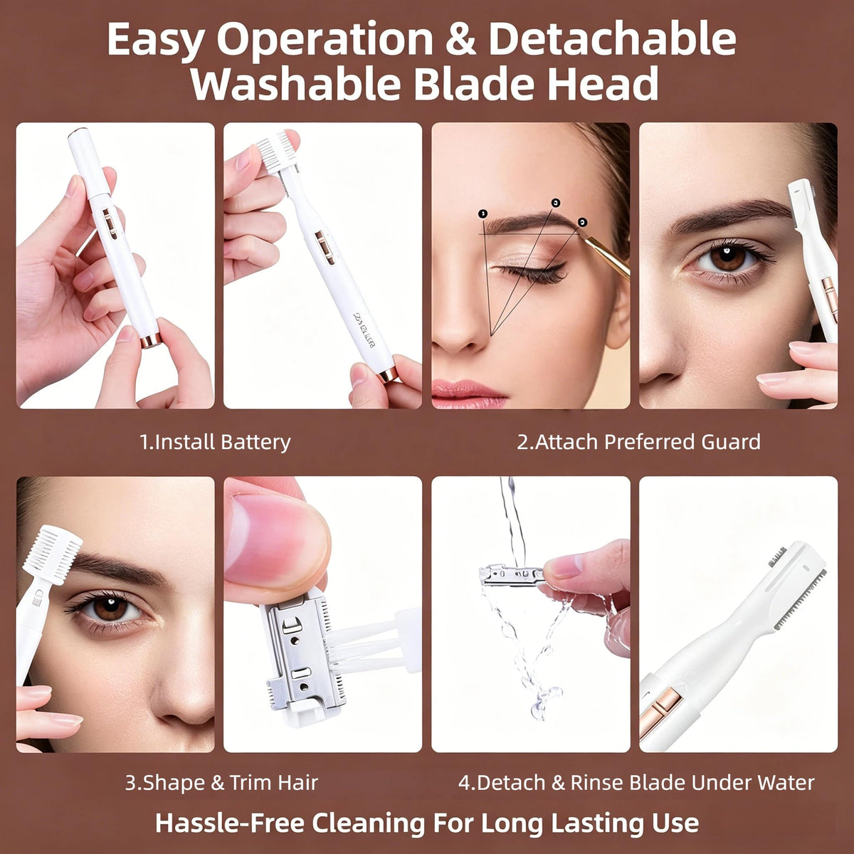 ZEXELLER trimmer inside travel bag, perfect for on-the-go touch-ups