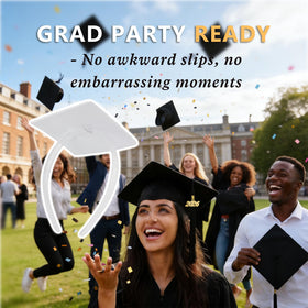 ZEYER headband worn in ceremony ensuring cap stays put and photo-ready