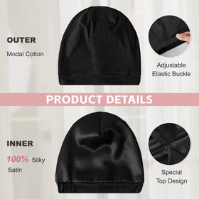 ZHENSILK side slit and crown design offering space for braids