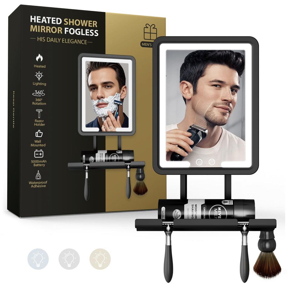 ZHENYEMEI front-mounted mirror showing clear reflection and neat bathroom benefit