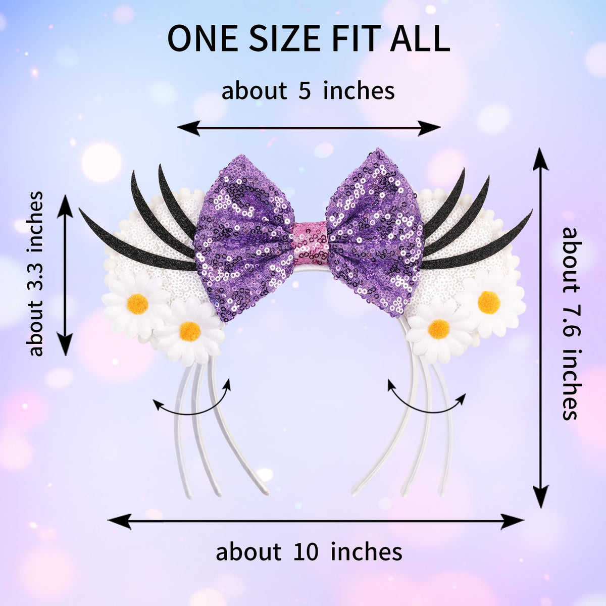 zhezesmila scale comparison headband next to hand conveying true size