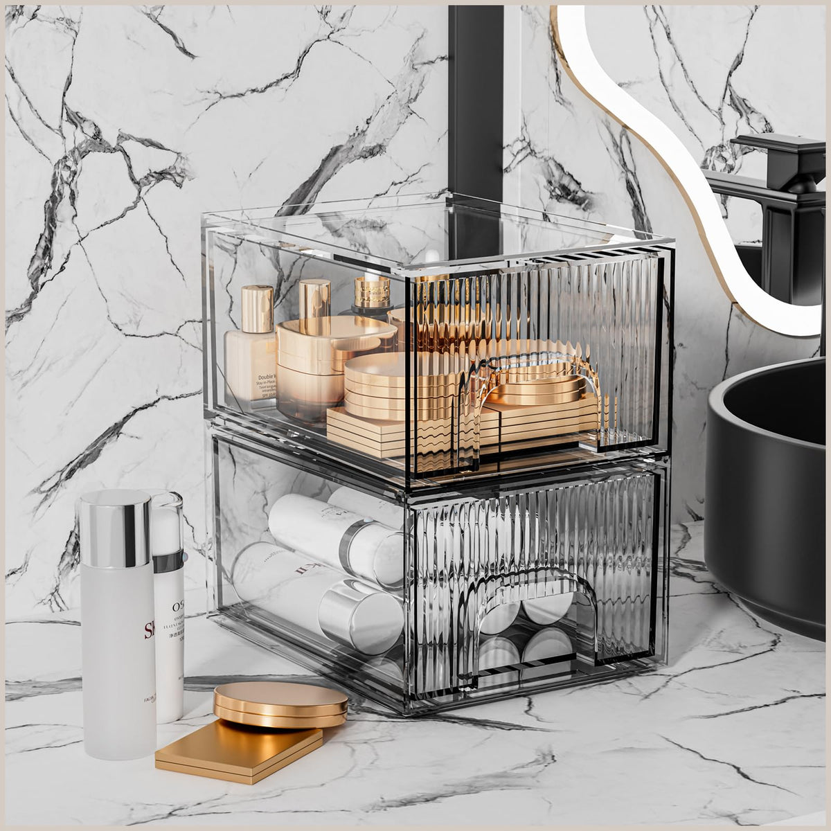 ZHIAI organizers in pantry storing spice packets showing versatile kitchen use