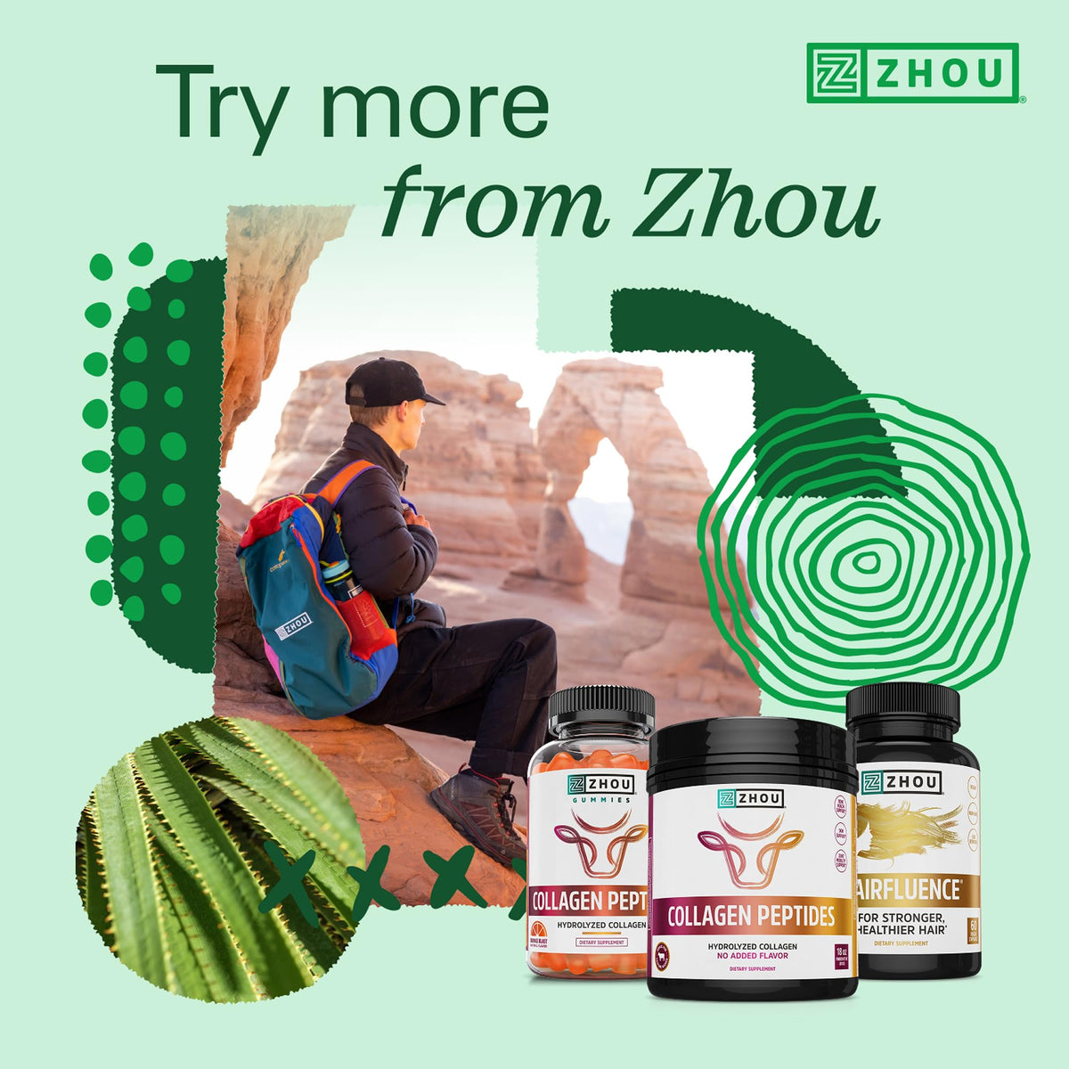 ZHOU ingredient list closeup showing biotin and Lustriva for informed choice