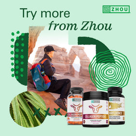 ZHOU ingredient list closeup showing biotin and Lustriva for informed choice