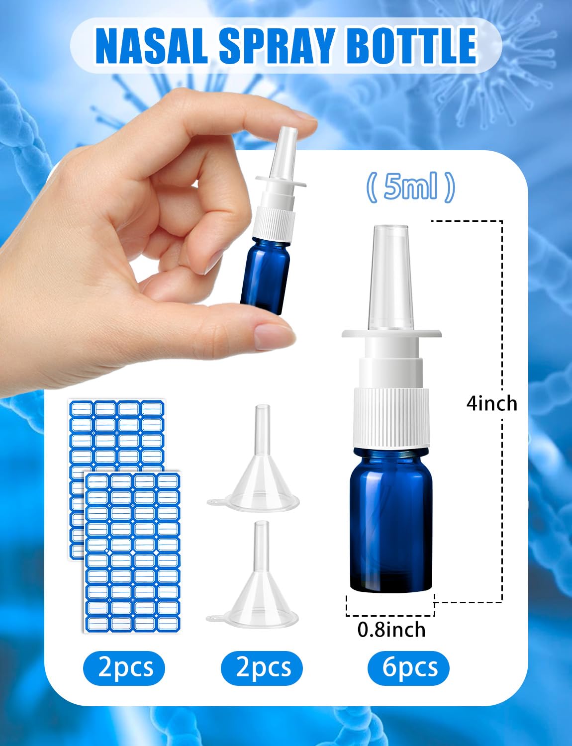 ZHWKMYP lineup of blue bottles showing light-protective glass advantage
