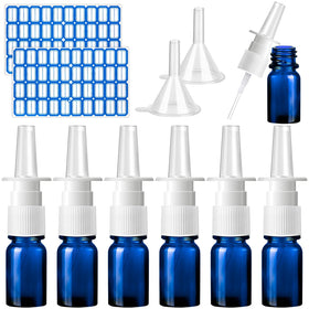 ZHWKMYP front view of six blue glass bottles showing complete bundle benefit