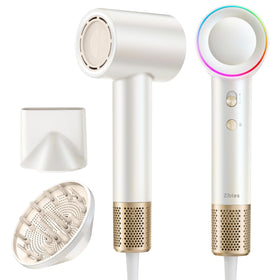 Zibtes front view of white dryer showing sleek design and quick drying benefit
