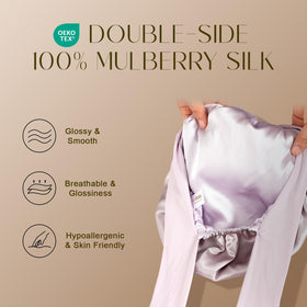ZIMASILK double-layer inside closeup showing soft interior and durability benefit