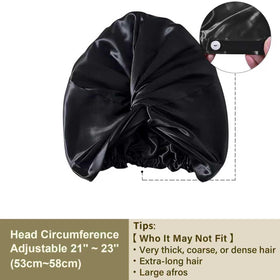 ZIMASILK model sleeping comfortably wearing the bonnet to protect hair
