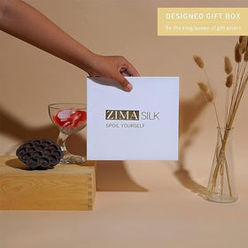 ZIMASILK packaging staged as gift to emphasize premium presentation