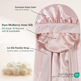 ZIMASILK close-up of 19 momme silk texture highlighting smooth surface