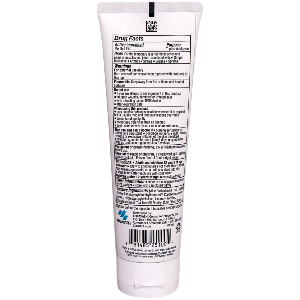 Zim's Max close-up gel texture demonstrating quick-absorbing, non-greasy feel