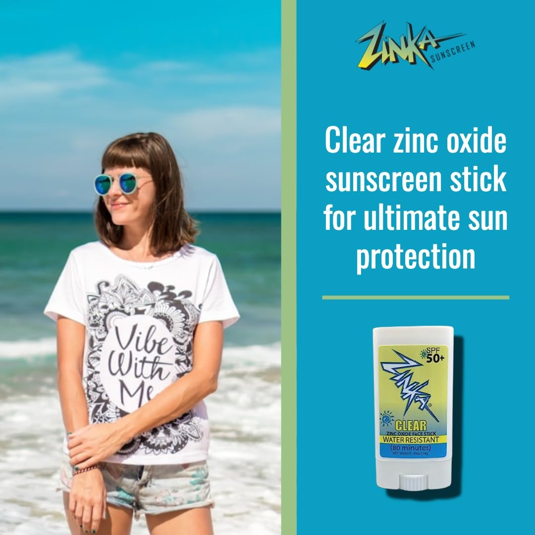 Zinka stick close-up texture highlighting smooth non-greasy finish and quick-dry benefit