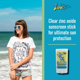 Zinka stick close-up texture highlighting smooth non-greasy finish and quick-dry benefit