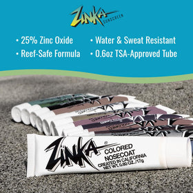 Zinka cream texture close-up illustrating thick zinc oxide coverage