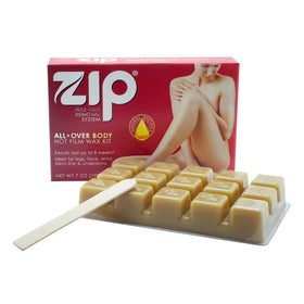 Zip front packaging showing 7oz kit and clear brand benefit