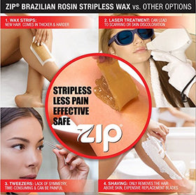 Zip open jar of melted beeswax ready to apply for quick hair removal